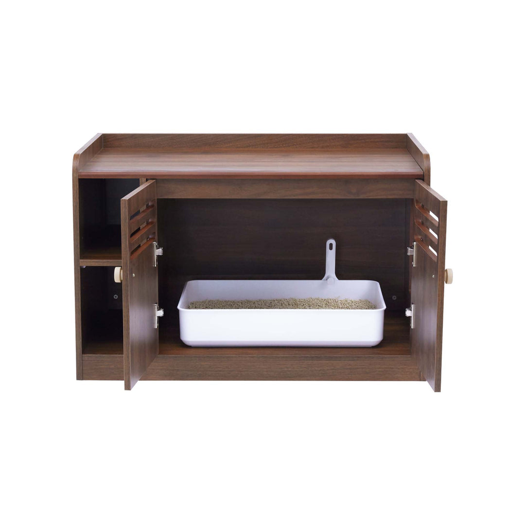 Teamson Pets Robin Large Wooden Cat Litter Box