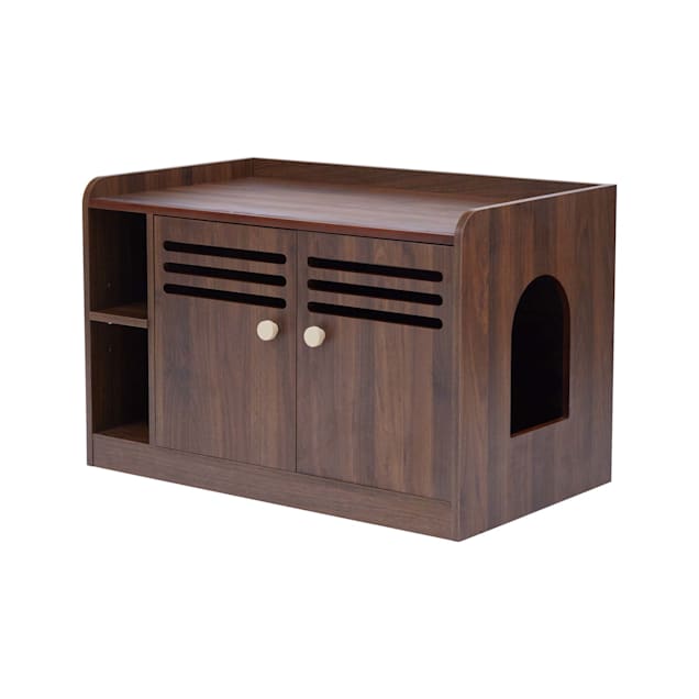 Teamson Pets Robin Large Wooden Cat Litter Box
