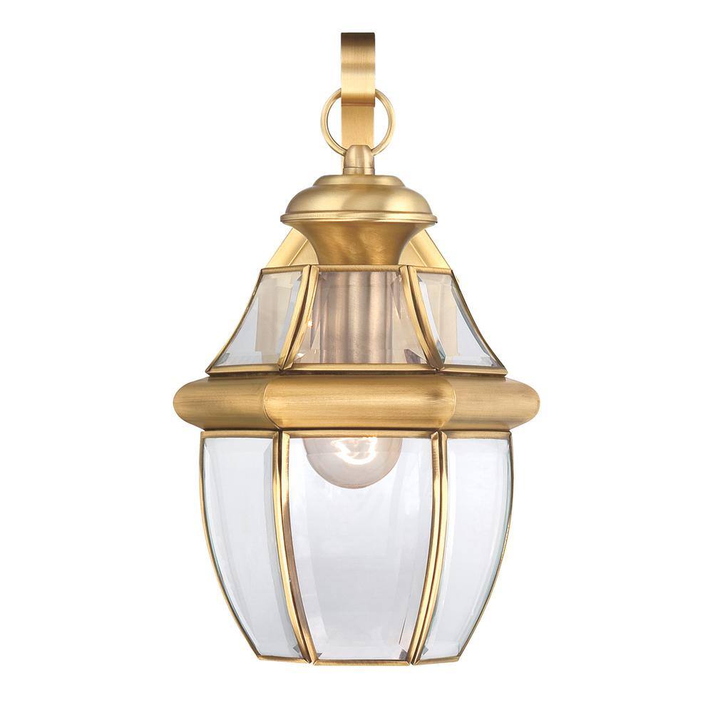 Wall Lantern Sconce Outdoor Newbury 1-Light Brass