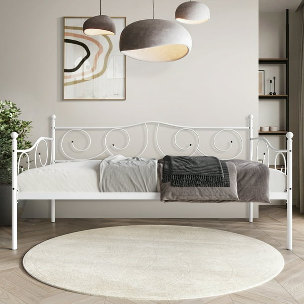 Castle Place Stylish Metal Twin Daybed, White