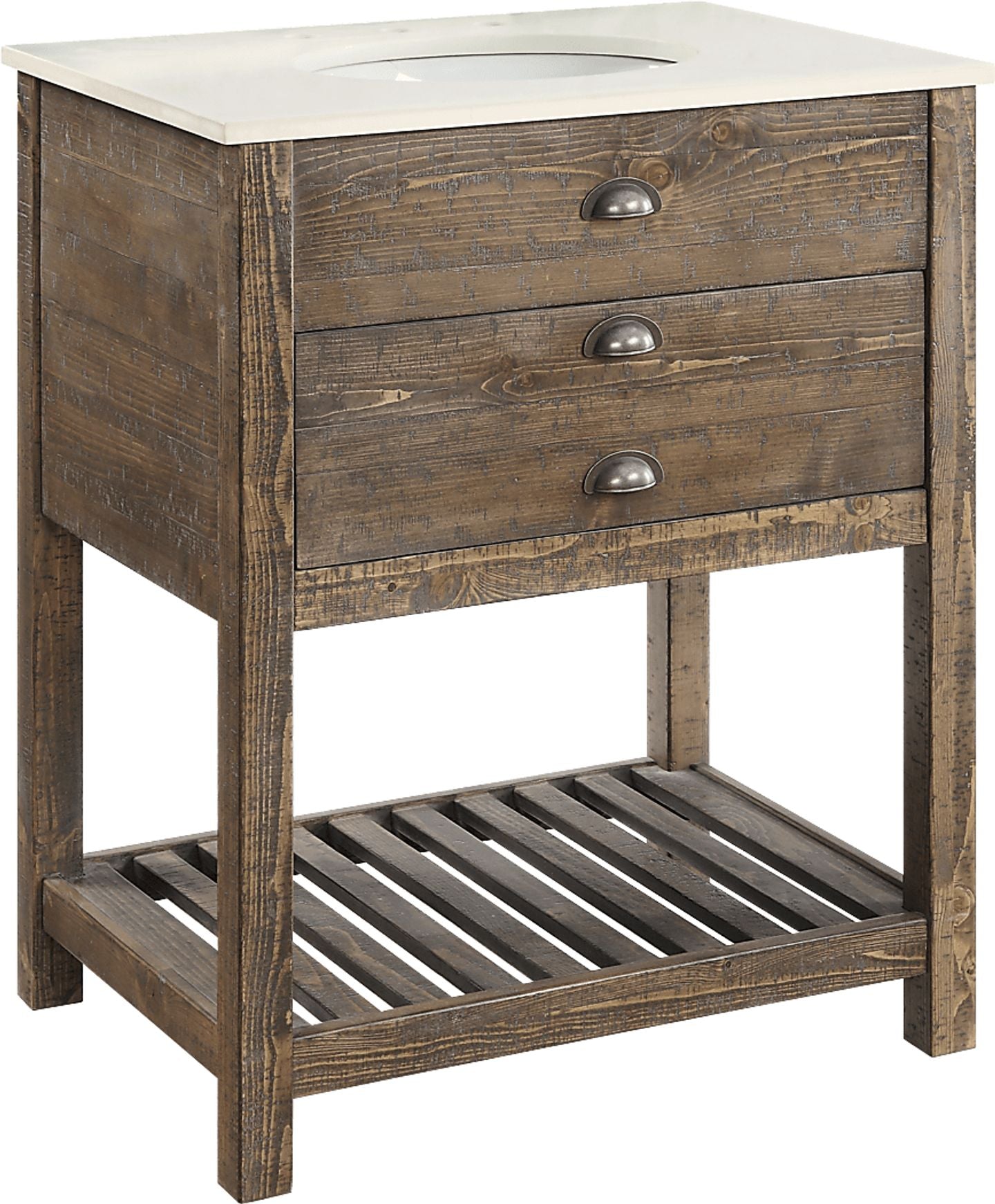 Sayecreek Brown 30 In. Bathroom Vanity
