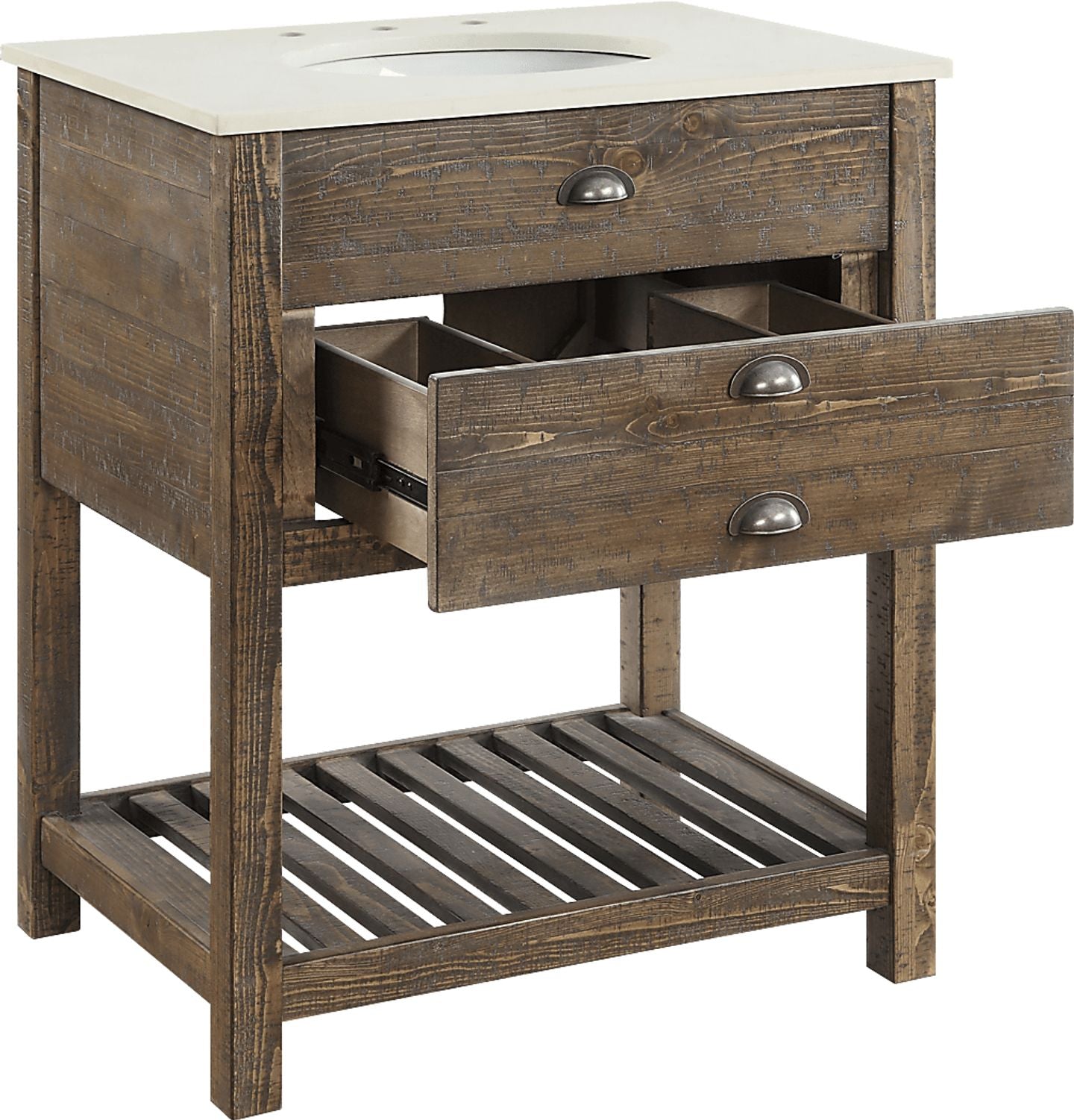 Sayecreek Brown 30 In. Bathroom Vanity