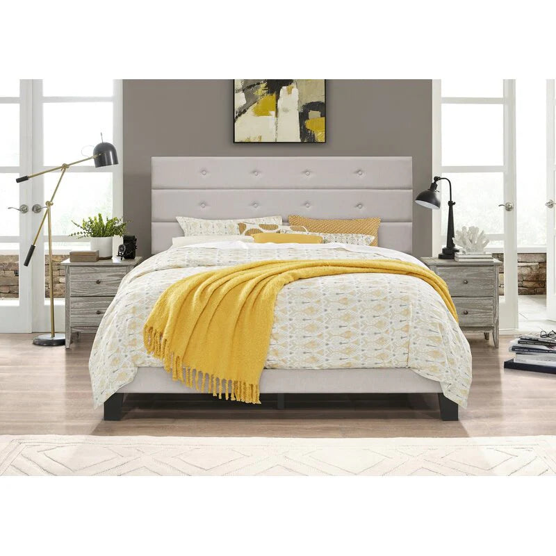 Bellaire Queen Tufted Upholstered Low Profile Platform Bed