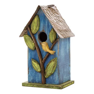 Birdhouse with Leaves