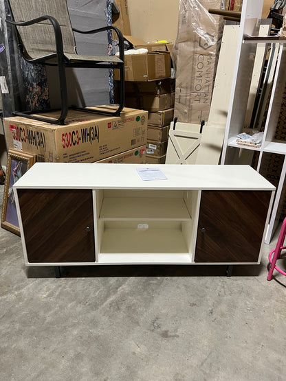 Tv stand 54” White/ Brown