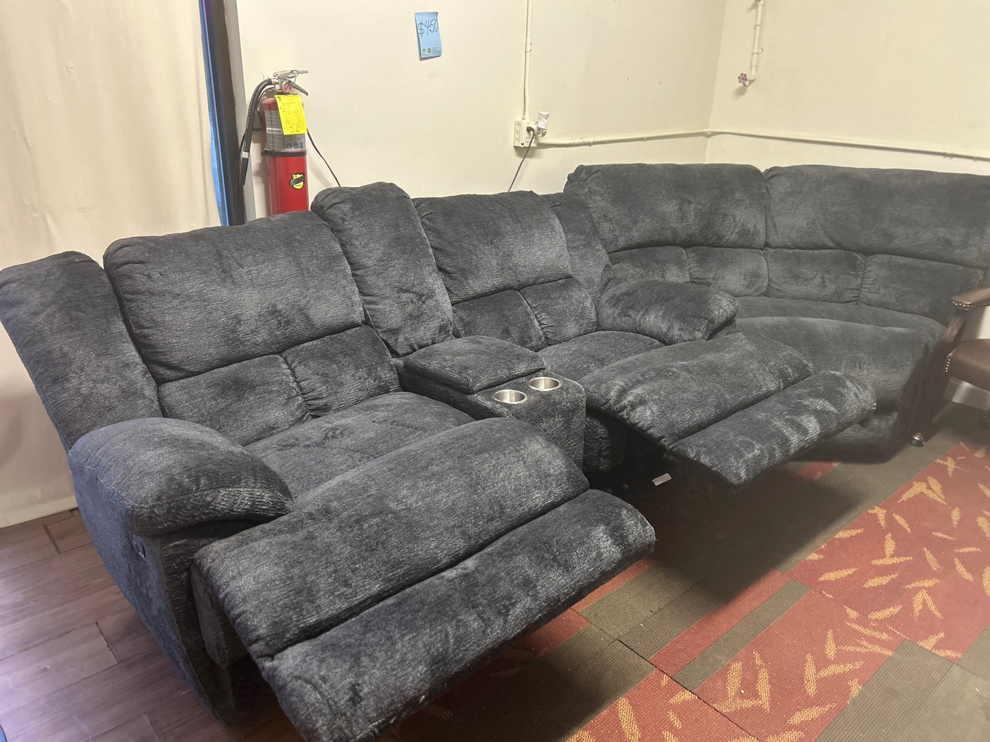 Charcoal Love seat recliner