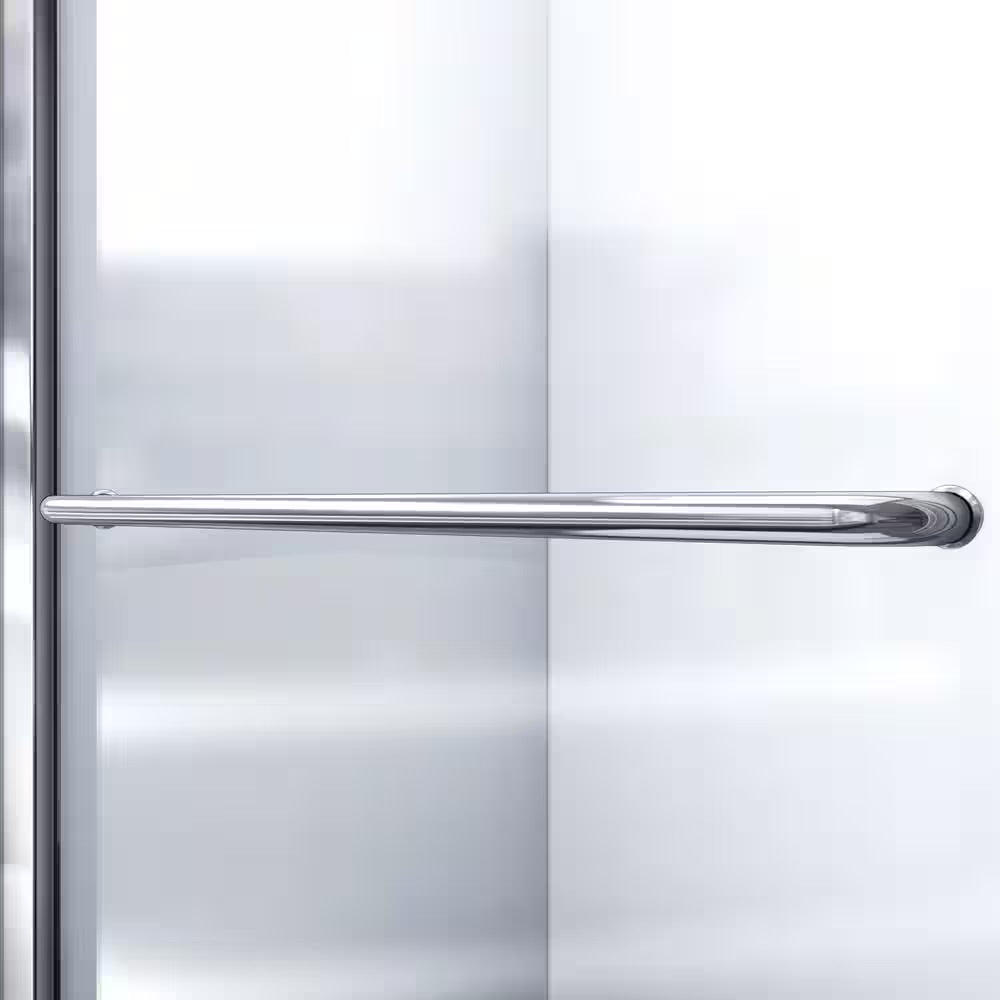 Semi-Frameless Shower Door in Brushed Nickel