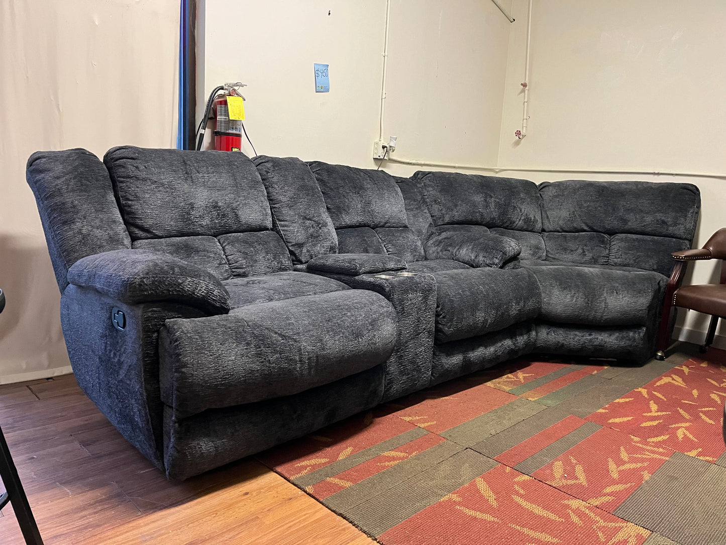 Charcoal Love seat recliner