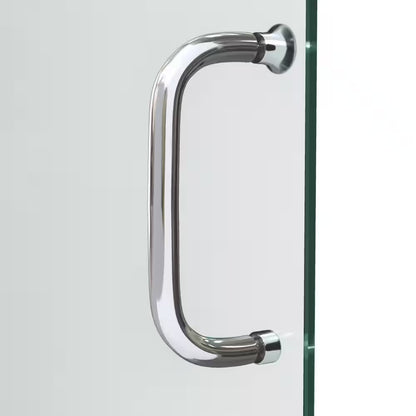 Semi-Frameless Shower Door in Brushed Nickel