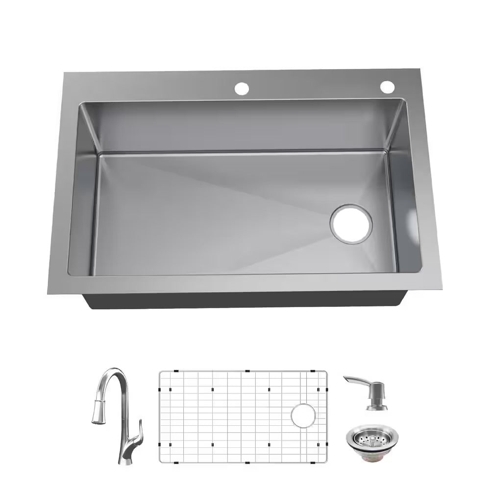 Kitchen Sink Stainless Steel 29 in.