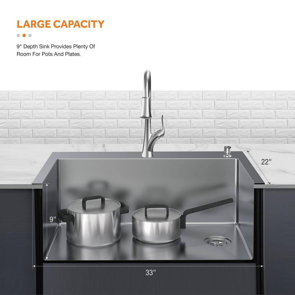 Kitchen Sink Stainless Steel 29 in.