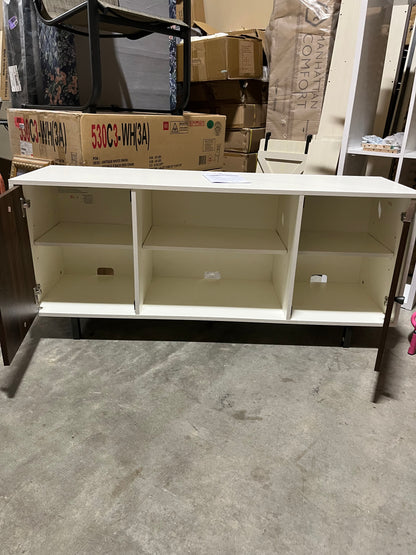 Tv stand 54” White/ Brown