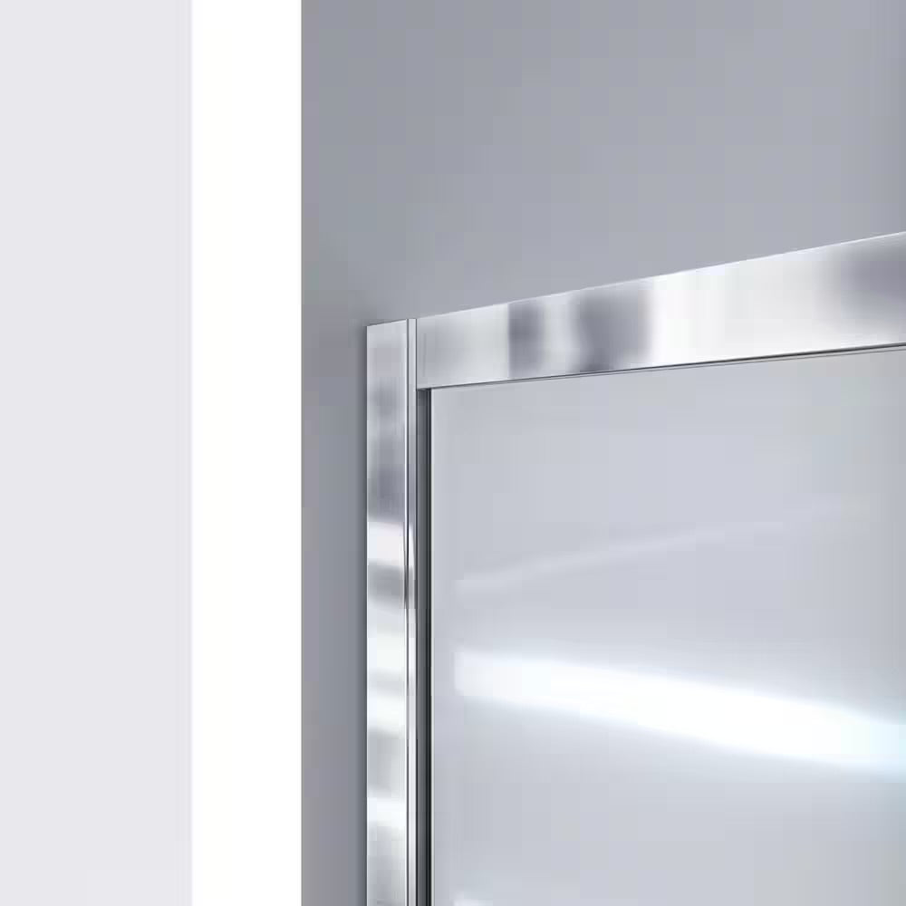 Semi-Frameless Shower Door in Brushed Nickel