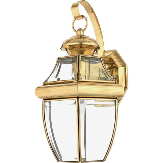 Wall Lantern Sconce Outdoor Newbury 1-Light Brass