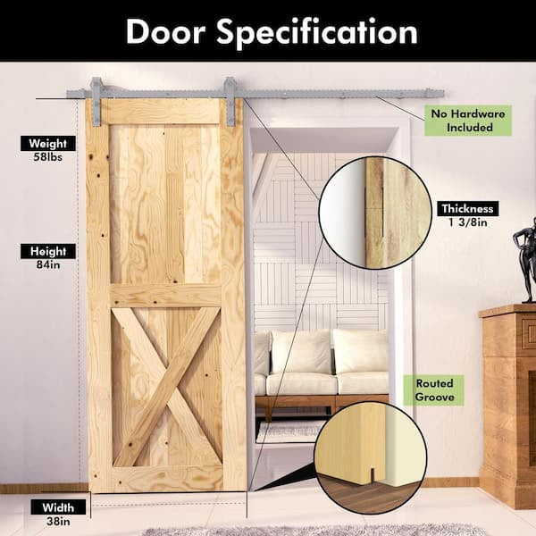 Sliding Barn Door Slab with Frame