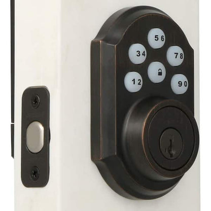 Single Cylinder Keypad Electronic Deadbolt Featuring SmartKey Security