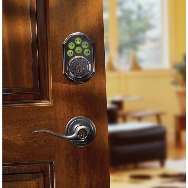 Single Cylinder Keypad Electronic Deadbolt Featuring SmartKey Security