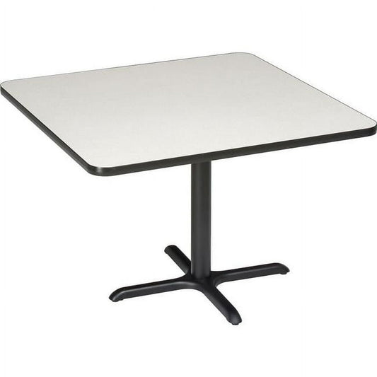 Interion 42 in. Square Restaurant Table, Gray