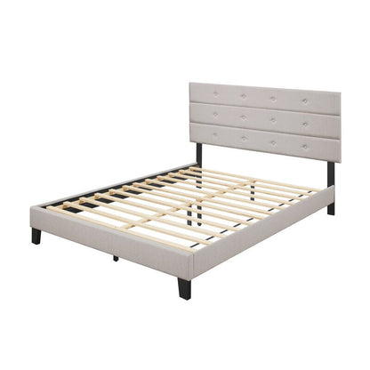 Bellaire Queen Tufted Upholstered Low Profile Platform Bed