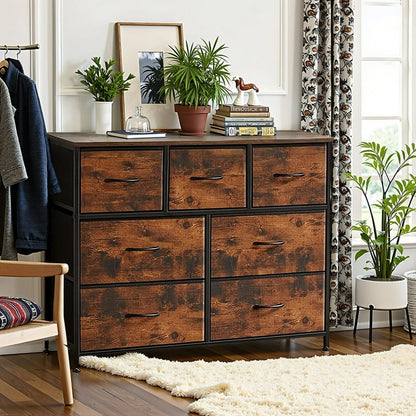 Rustic 7 drawer dresser