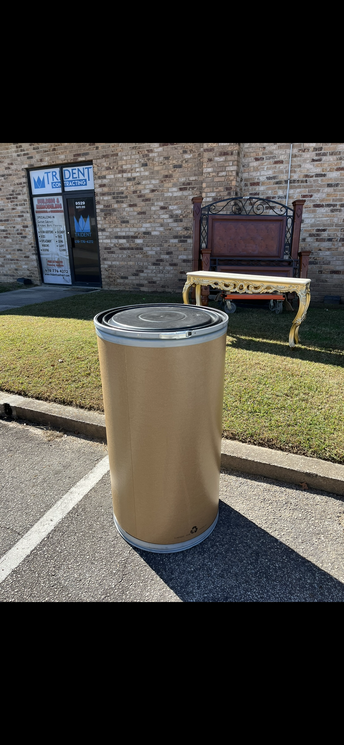 Gallon 55 Fiber Drum, Open Head, Fiber Cover