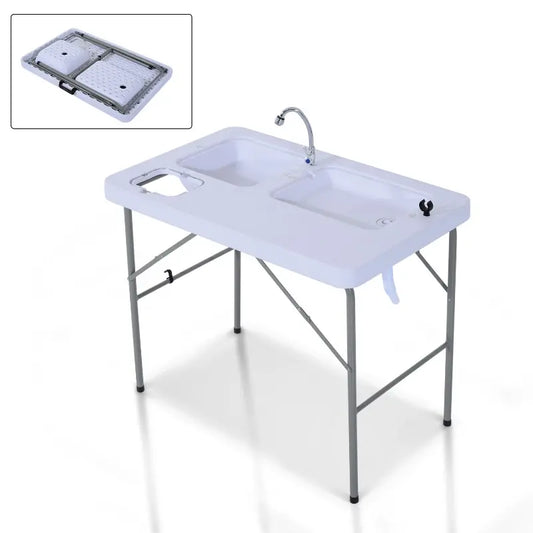 40" Portable Camping Table with Faucet