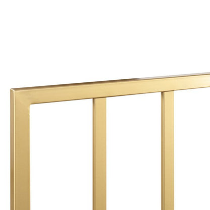 King Metal Bed in Brushed Gold