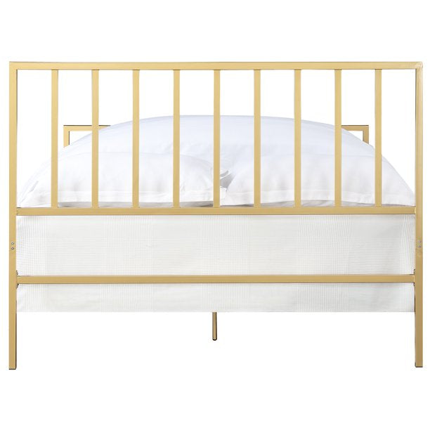 King Metal Bed in Brushed Gold