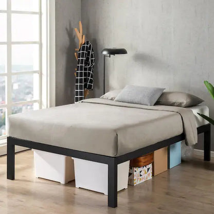 Black Full Heavy Duty Metal Platform Bed