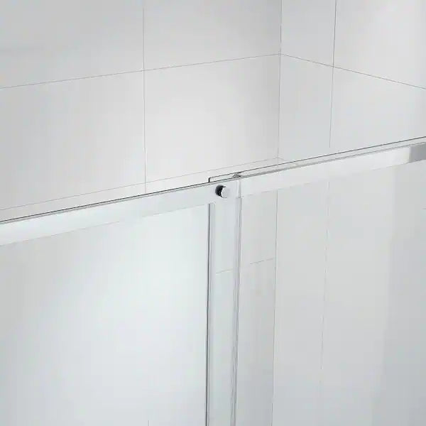 Semi-Frameless Sliding Shower Door in Chrome