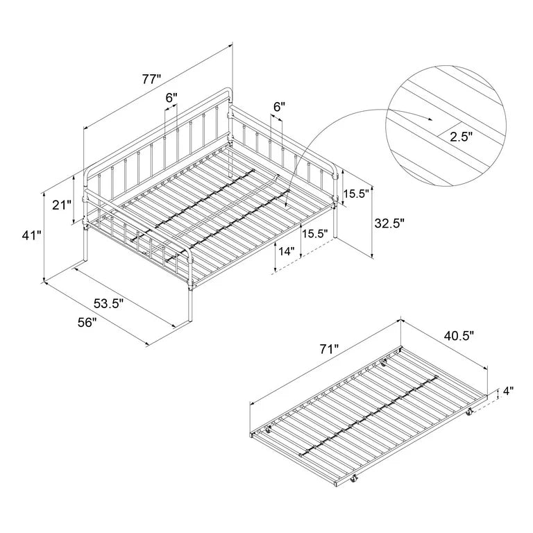 Daybed With Trundle, Full