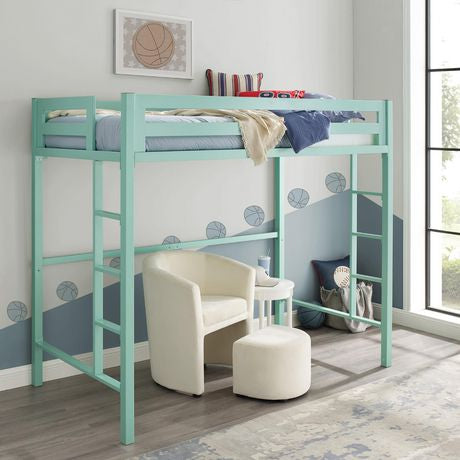 Modern Twin Metal Loft Bed